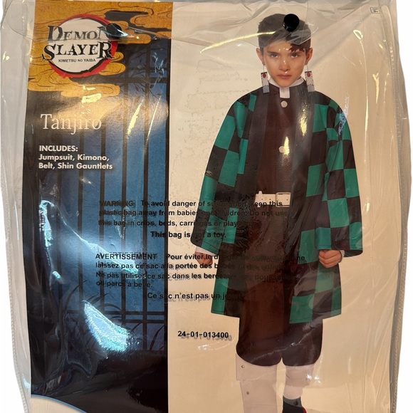 Spirit Other - NWT Spirit Tanjiro Kids Costume - Green and Black Youth Size XL 14-16